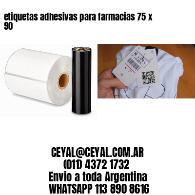 etiquetas adhesivas para farmacias 75 x 90