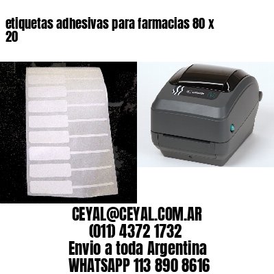 etiquetas adhesivas para farmacias 80 x 20