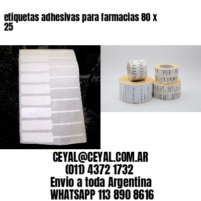 etiquetas adhesivas para farmacias 80 x 25