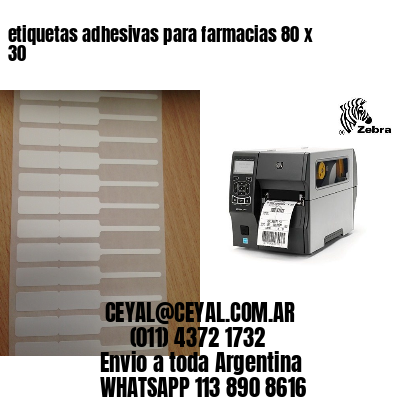 etiquetas adhesivas para farmacias 80 x 30