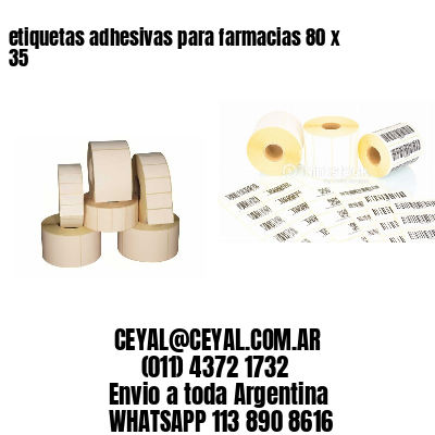 etiquetas adhesivas para farmacias 80 x 35