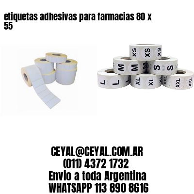 etiquetas adhesivas para farmacias 80 x 55