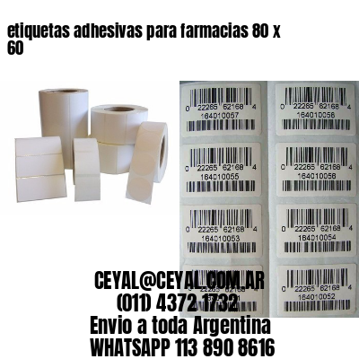 etiquetas adhesivas para farmacias 80 x 60