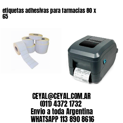 etiquetas adhesivas para farmacias 80 x 65