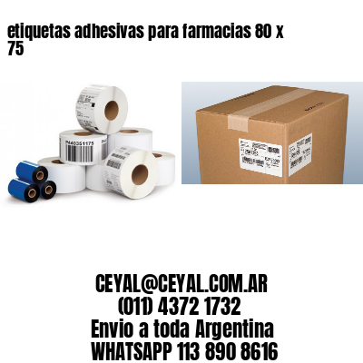 etiquetas adhesivas para farmacias 80 x 75