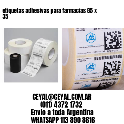 etiquetas adhesivas para farmacias 85 x 35