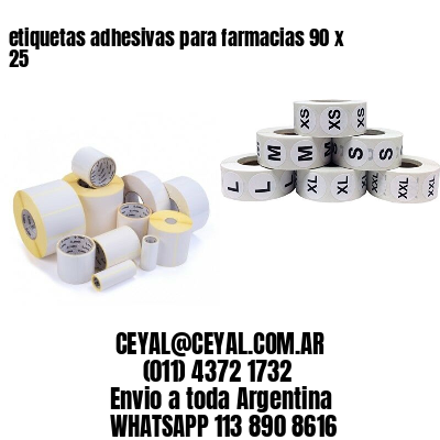 etiquetas adhesivas para farmacias 90 x 25