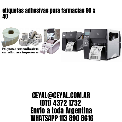etiquetas adhesivas para farmacias 90 x 40