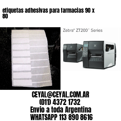etiquetas adhesivas para farmacias 90 x 80