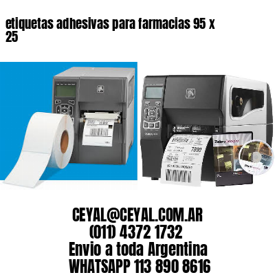 etiquetas adhesivas para farmacias 95 x 25