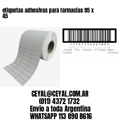 etiquetas adhesivas para farmacias 95 x 45