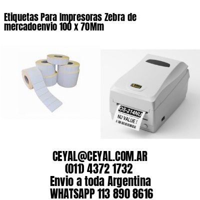 Etiquetas Para Impresoras Zebra de mercadoenvio 100 x 70Mm