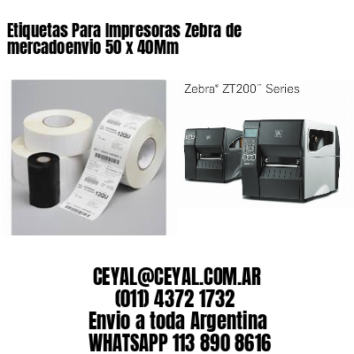 Etiquetas Para Impresoras Zebra de mercadoenvio 50 x 40Mm