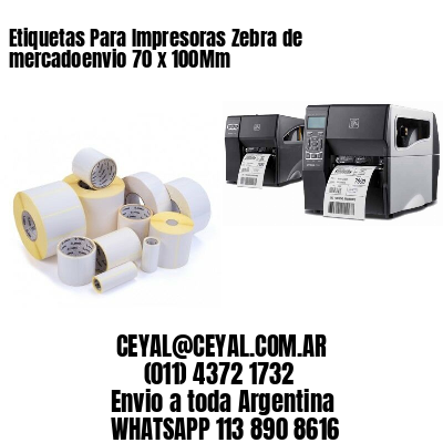 Etiquetas Para Impresoras Zebra de mercadoenvio 70 x 100Mm