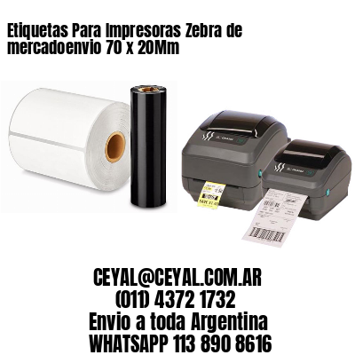 Etiquetas Para Impresoras Zebra de mercadoenvio 70 x 20Mm