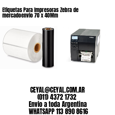 Etiquetas Para Impresoras Zebra de mercadoenvio 70 x 40Mm