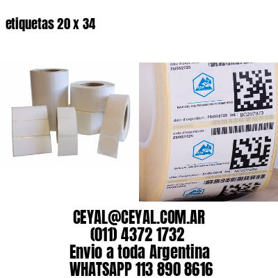 etiquetas 20 x 34