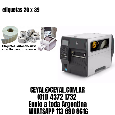 etiquetas 20 x 39