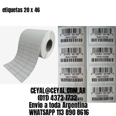 etiquetas 20 x 46