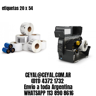 etiquetas 20 x 54