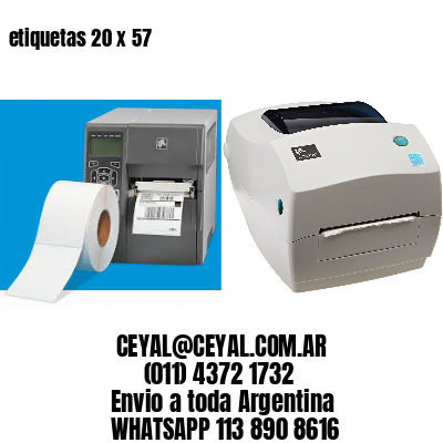 etiquetas 20 x 57