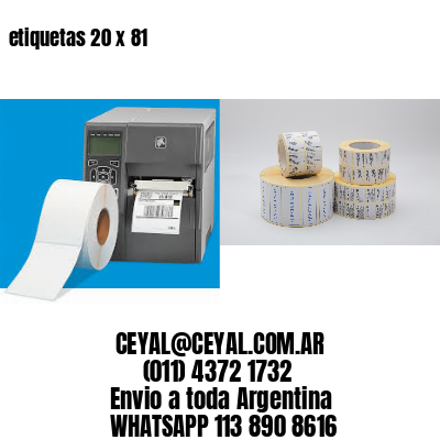 etiquetas 20 x 81