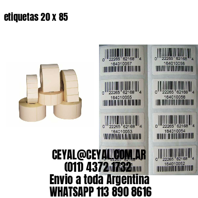 etiquetas 20 x 85