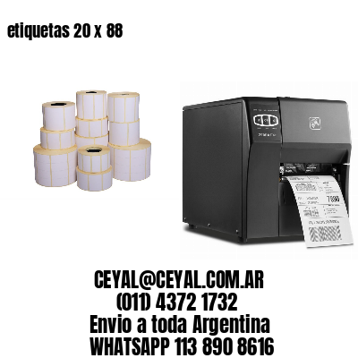 etiquetas 20 x 88