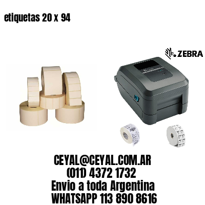 etiquetas 20 x 94