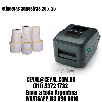 etiquetas adhesivas 20 x 25