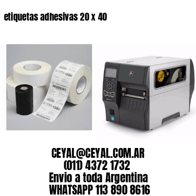 etiquetas adhesivas 20 x 40