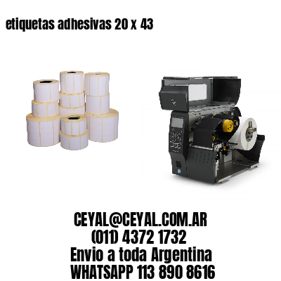 etiquetas adhesivas 20 x 43