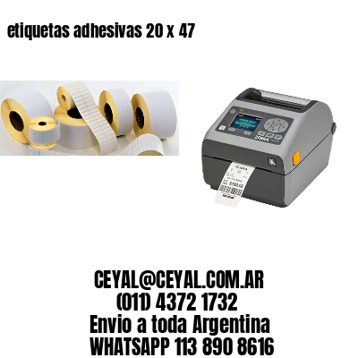 etiquetas adhesivas 20 x 47