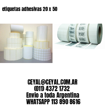 etiquetas adhesivas 20 x 50