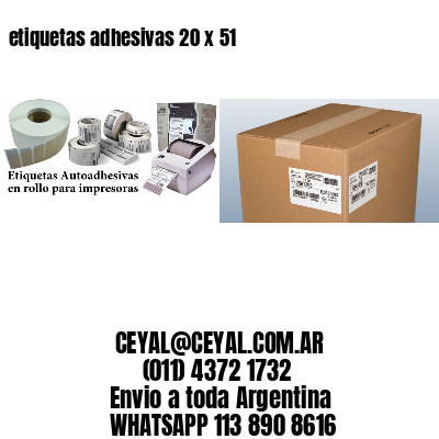 etiquetas adhesivas 20 x 51