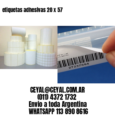 etiquetas adhesivas 20 x 57