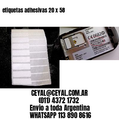 etiquetas adhesivas 20 x 58