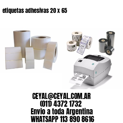 etiquetas adhesivas 20 x 65