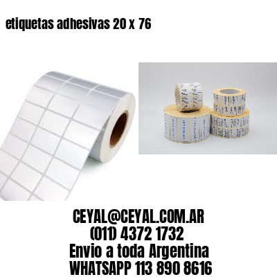 etiquetas adhesivas 20 x 76