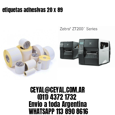 etiquetas adhesivas 20 x 89