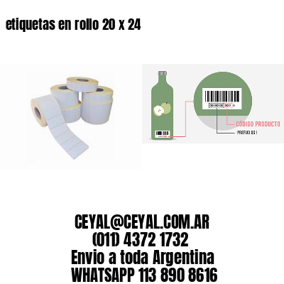 etiquetas en rollo 20 x 24