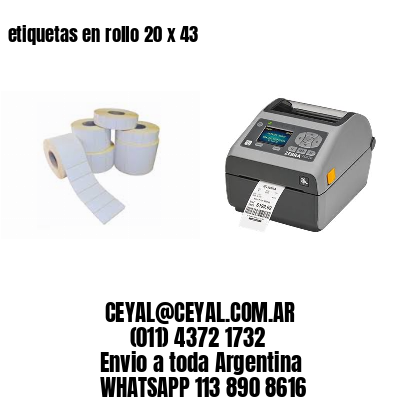etiquetas en rollo 20 x 43