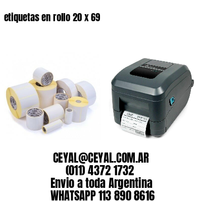 etiquetas en rollo 20 x 69