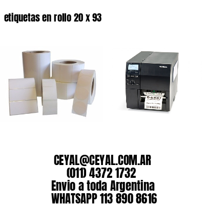 etiquetas en rollo 20 x 93
