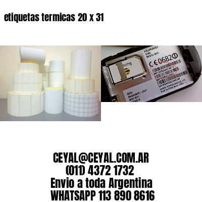 etiquetas termicas 20 x 31