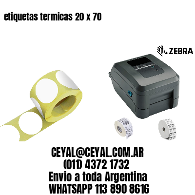 etiquetas termicas 20 x 70