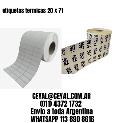 etiquetas termicas 20 x 71