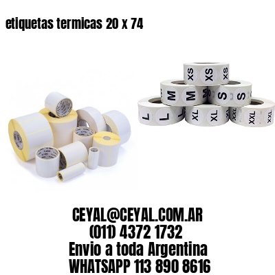 etiquetas termicas 20 x 74