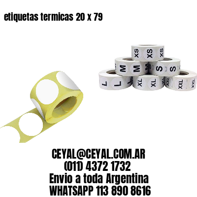 etiquetas termicas 20 x 79