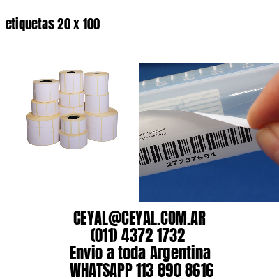 etiquetas 20 x 100